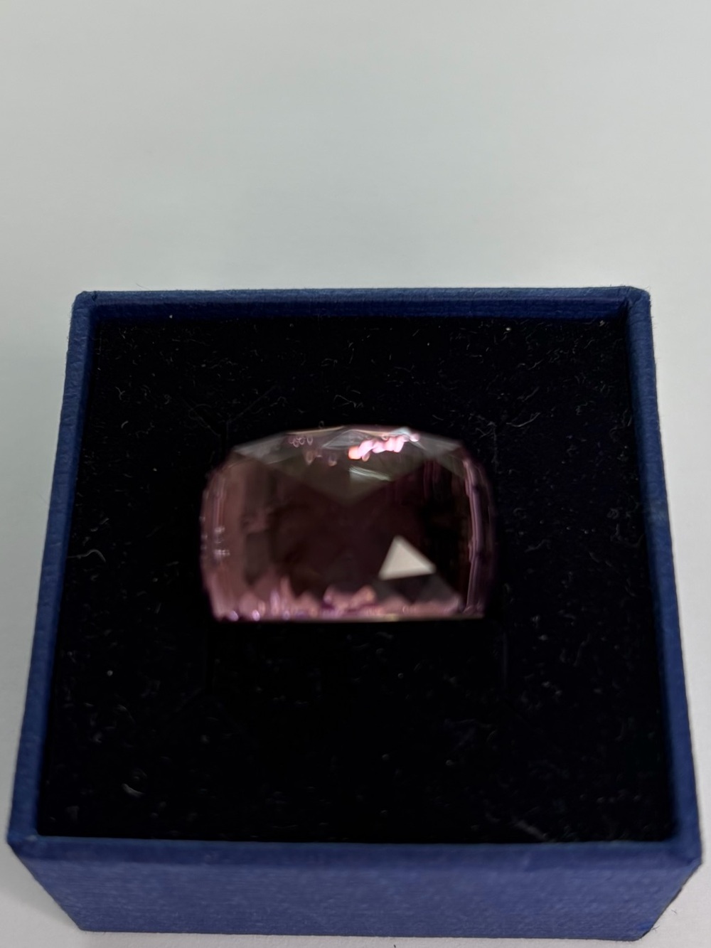 Swarovski Pink Crystal “Nirvana”Faceted Dome Ring
